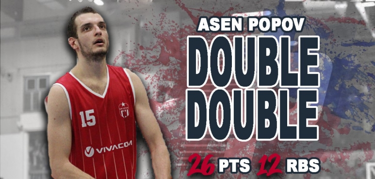 Asen Popov's double-double against Lokomotiv