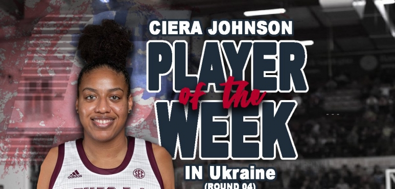 Ciera Johnson gets MVP of the Week award for Ukrainian Superleague