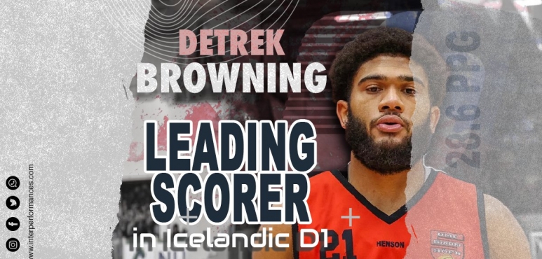 Detrek Browning, leading scorer of Icelandic D1