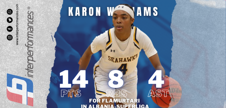 Karon Williams Shines in Flamurtari's 63-56 Victory