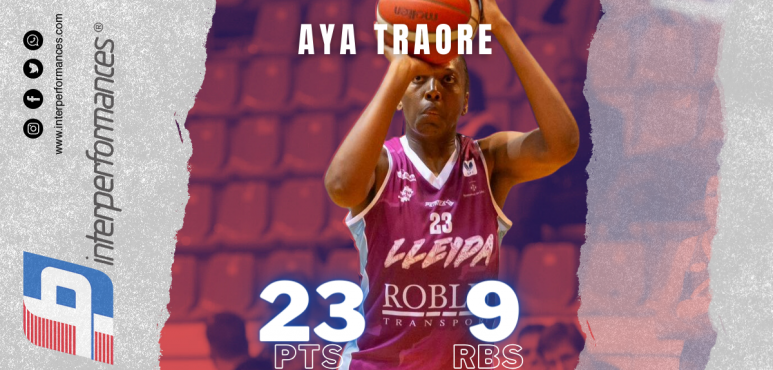 Lleida's Aya Traore Shines with 23 Points and 9 Rebounds
